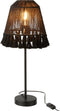 J-Line tafellamp Mila - jute - zwart