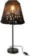 J-Line tafellamp Mila - jute - zwart