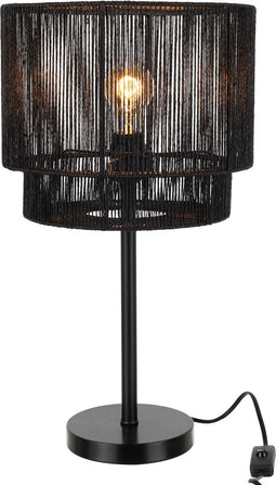 J-Line tafellamp Paul - metaal - zwart