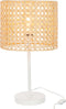 J-Line tafellamp Roma - bamboe/metaal - naturel/wit