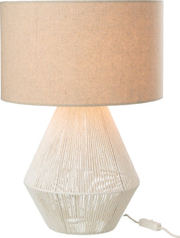 J-Line tafellamp String - jute - wit