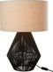 J-Line tafellamp String - jute - zwart