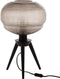 J-Line tafellamp Teri Tripod - glas/hout - grijs/zwart