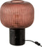 J-Line tafellamp Yufo - glas/marmer - rood/zwart