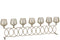 J-Line Theelichthouder 8 Ringen Craquele Glas Nickel