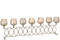 J-Line Theelichthouder 8 Ringen Craquele Glas Nickel