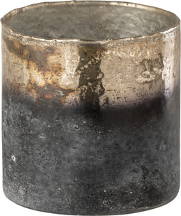 J-Line Theelichthouder Antique Glas Blauw/Grijs Large