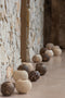 J-Line theelichthouder Kokosnoot Gaatjes - jute - naturel - 2 stuks