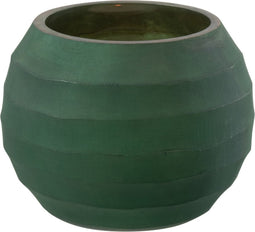 J-Line theelichthouder Streep - glas - groen - small