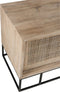 J-Line TV kast - 3 schuifdeuren - hout & metaal - naturel & zwart – woonaccessoires