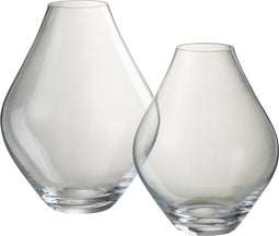 J-Line vaas Abby - glas - transparant - large - 28 cm hoog
