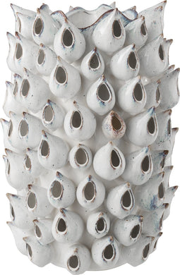 J-Line vaas Anemone Hoog - keramiek - blauw - large - 43 cm hoog