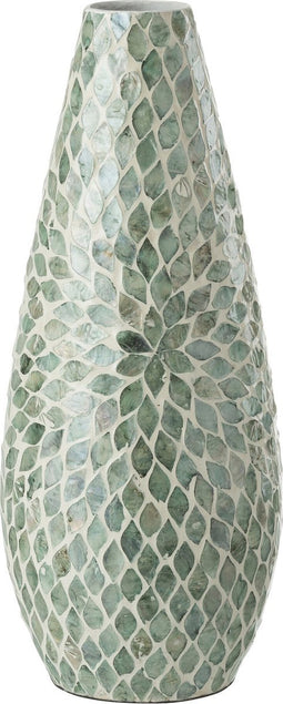 J-Line Vaas Betha Parel Licht Blauw - 47 cm hoog