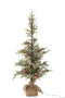 J-Line vaas Bladeren - glas - mix - small - 3 stuks