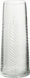 J-Line Vaas Bladeren Glas Transparant Small - Bloemenvaas 14.50 cm hoog