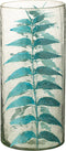 J-Line vaas Blauw Blad - glas - medium