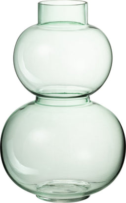 J-Line vaas Bol - glas - groen - small - 28.5 cm hoog