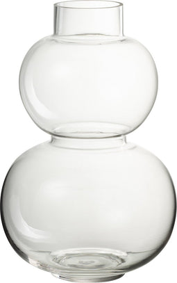J-Line Vaas Bol Glas Transparant Small - Bloemenvaas 28.00 cm hoog