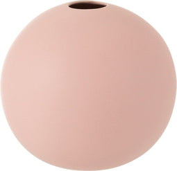 J-Line vaas Bol - keramiek - roze - medium - Ø 18 cm