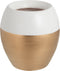 J-Line vaas Boord - terracotta - wit/goud - small - Ø 13.5 cm