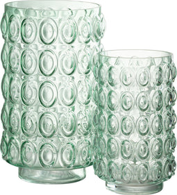 J-Line vaas Bubbels - glas - lichtgroen - large