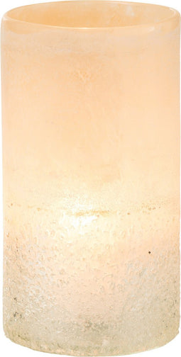 J-Line vaas Cilinder - glas - beige - small - 23 cm hoog