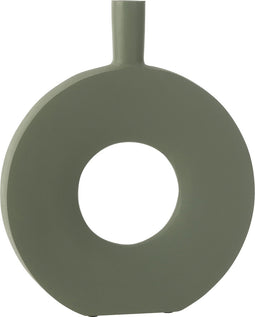 J-Line vaas Cirkel - aluminium - groen