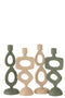 J-Line Vaas Conisch Glas Transparant Large