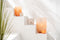 J-Line vaas Corrie - glas - koraal - small
