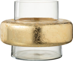 J-Line vaas Cylinder Ring - glas - transparant