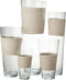 J-Line vaas Delph - glas - transparant/beige - extra large - 70 cm hoog