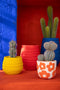 J-Line vaas Fiesta - keramiek - rood - small