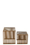 J-Line vaas Gezicht Abstract - porselein - zwart/wit - 3 stuks