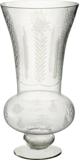 J-Line vaas Giga - glas - transparant - 51 cm hoog