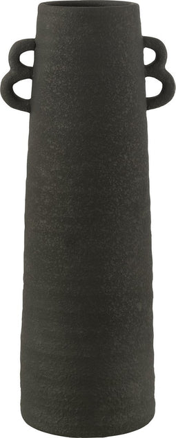 J-Line vaas Kegel Klei - keramiek - zwart - large