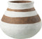 J-Line vaas Kenia Laag - keramiek - wit/bruin - large
