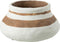 J-Line vaas Kenia Laag - keramiek - wit/bruin - small