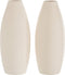 J-Line vaas Lia - keramiek - wit - 2 stuks - 28.00 cm hoog