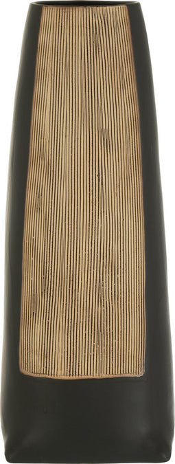 J-Line vaas Maria Lang - keramiek - zwart - large - 40 cm hoog