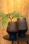 J-Line vaas Motief - glas - grijs - small