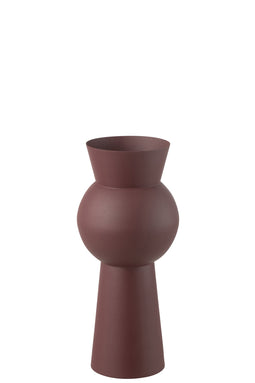 J-Line vaas Nala - ijzer - bordeaux - small