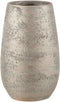 J-Line Vaas Oneffen Ruw Keramiek Zilver Large - Bloemenvaas 41 cm hoog