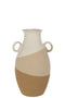 J-Line Vaas Oor Keramiek Beige/Lichtbruin Large