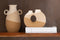 J-Line Vaas Oor Keramiek Beige/Lichtbruin Medium