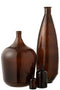 J-Line Vaas Ovaal Glas Bruin