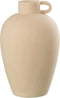 J-Line Vaas Ovaal Handvat Porselein Beige - Bloemenvaas 30.00 cm hoog
