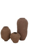 J-Line Vaas Papier Mache Bruin Large