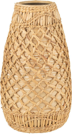 J-Line Vaas Rieten Bamboe Naturel Large