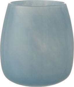 J-Line vaas Rond - glas - blauw - medium - 20.00 cm hoog