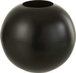 J-Line vaas Rond - metaal - zwart - small - Ø 15 cm